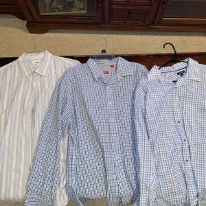 Used Men's Collared Long Sleeve Button Down Bundle